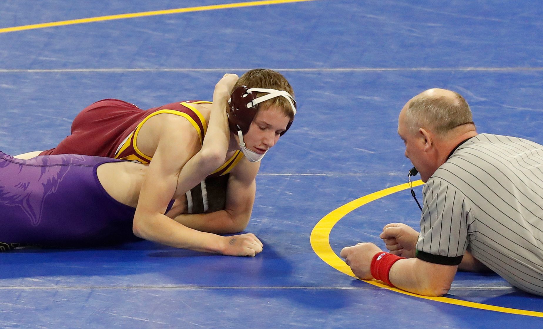 First round of state wrestling